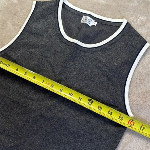 Cielo Charcoal Sleeveless Crewneck Sweater Vest - Picture 3 of 5
